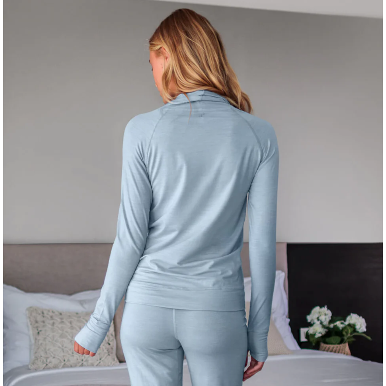 Merino Wool Long Sleeve Pyjama Top Woman - Stay Warm - sleeboo